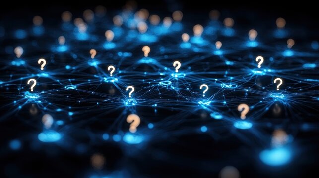 Connected questions with glowing network