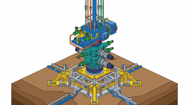 Industrial drilling rig machine equipment.