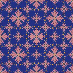 Fototapeta premium Cobalt Night Geometric Flower Dance 