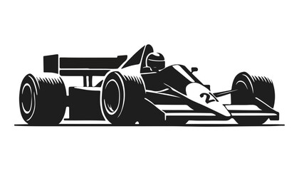 Obraz premium Formula one racing car illustration with motorsport, competition