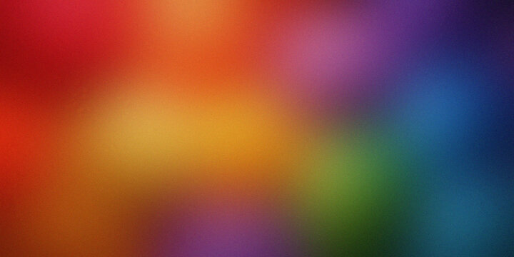 Abstract image of multicolored, vibrant and soft gradient background with grain texture.