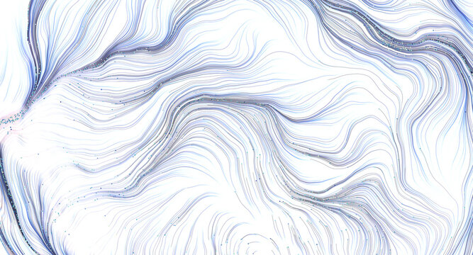Dynamic abstract background featuring swirling blue and grey lines with a subtle texture.