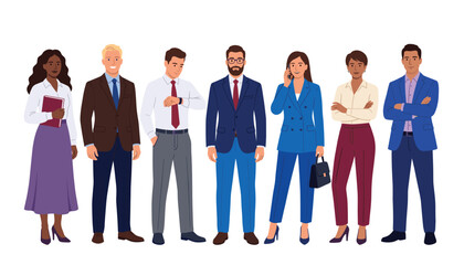 Business people transparent vector set. with professional corporate team characters, diverse office employee avatars, smart formal suit managers, and active workplace community elements. ©  AR Studio Company