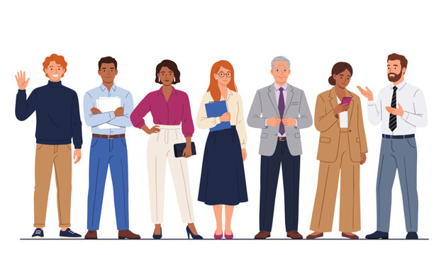 Business people transparent vector set. with diverse corporate team characters, professional office worker avatars, formal dress employees, and smart manager community elements.