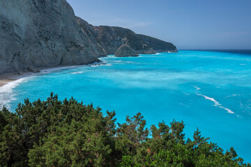 Obraz premium Lefkada Coastline near Porto Katsiki beach, Greece