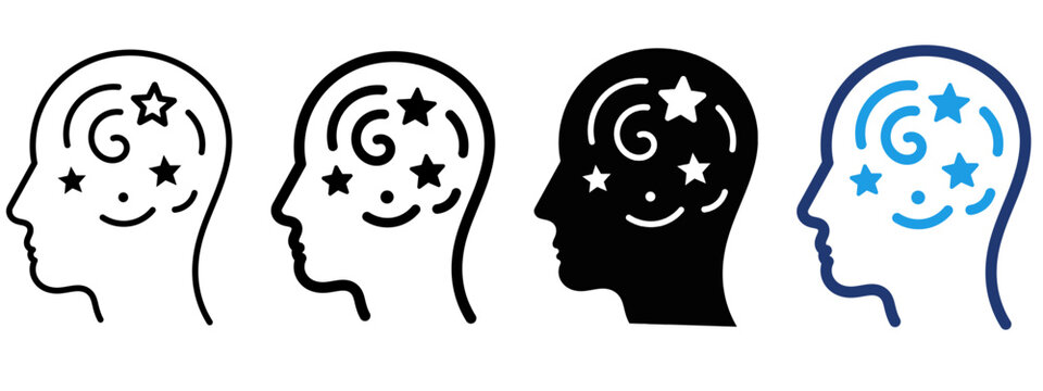 Positive Mindset and Mental Health icon collections. Containing Optimism, Brain Wellness, Happiness, and Psychology icons.