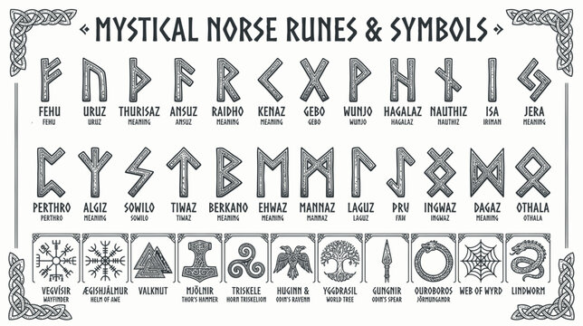 Mystical Norse Runes and Symbols: Ancient Alphabet, Mythology and Magic