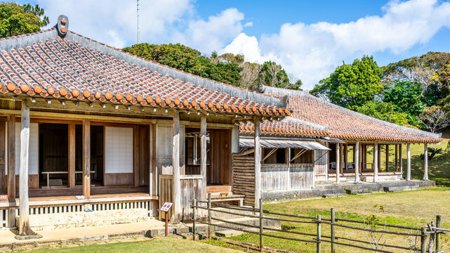 View of Udun palace in Shikinaen garden in Naha Okinawa Japan