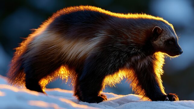 Wolverine at Granite Canyon Sunset
