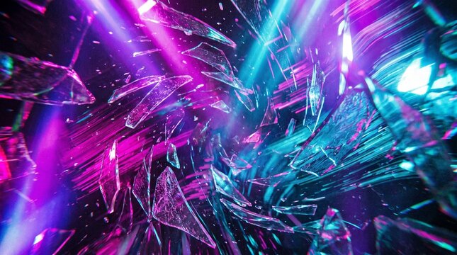 A dynamic, disorienting composition that emphasizes the visceral feeling of being inside a collapsing digital environment.