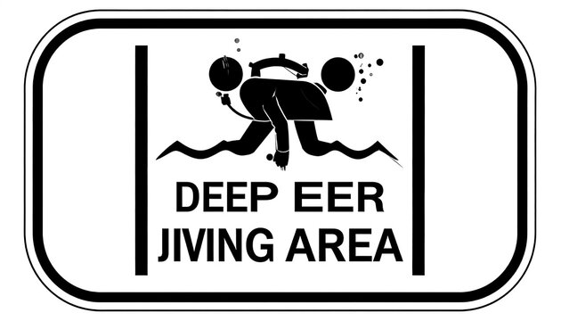 Deep EER Jiving Area Sign with Cow Illustration.