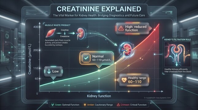 Infographic explaining creatinine as a kidney marker