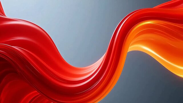 Red and orange ribbon flows