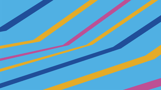 Smooth abstract background with diagonal lines in various colors on light blue surface for dynamic corporate presentation header or web banner.