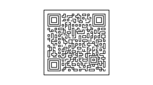 qr code on the screen
