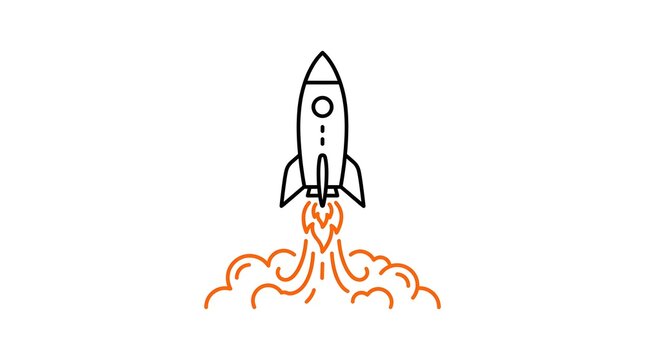 space rocket vector illustration