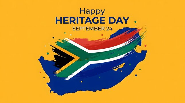 South african flag brushstroke for heritage day colors