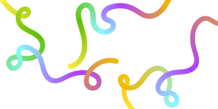 Abstract rainbow gradient wavy line background colorful fluid curves on white minimal backdrop