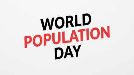 Fototapeta premium World population day bold typography design