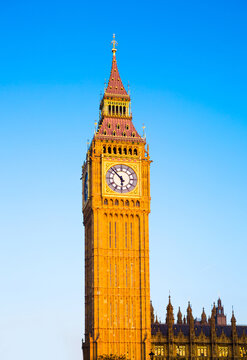 Elizabeth tower known as Big Ben, view at sunset. London 2026