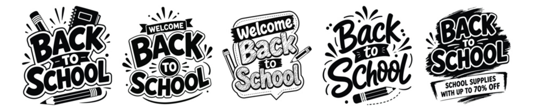 Back to school vector illustration with welcome banner designs and Back to School 2026, School Admission, Back to School, Back to School logo, Back to School Advertisement Template