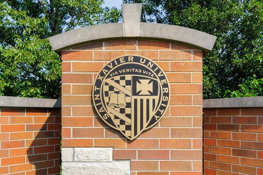 Orland Park, IL, USA - July 14, 2026: St. Xavier University is a private Catholic university that was founded in 1846 by the Sisters of Mercy. Their main campus resides in Chicago.