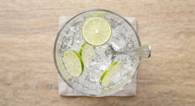 Sparkling Mineral Water With Lime