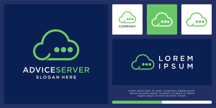 Advice server logo design with chat
