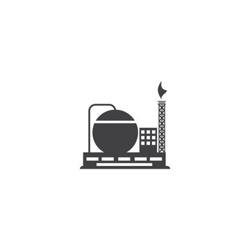 vector illustration of oil factory