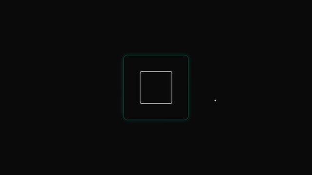 Minimalist geometric composition featuring a nested diamond shape on black