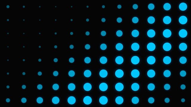 Abstract background featuring a gradient of blue circles on black surface
