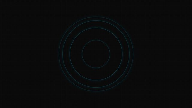 Minimalist white circle outline centered on a solid deep black background