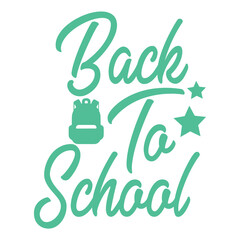 Naklejka premium Back To School typography clip art design on plain white transparent isolated background for card, shirt, hoodie, sweatshirt, apparel, tag, mug, icon, poster or badge