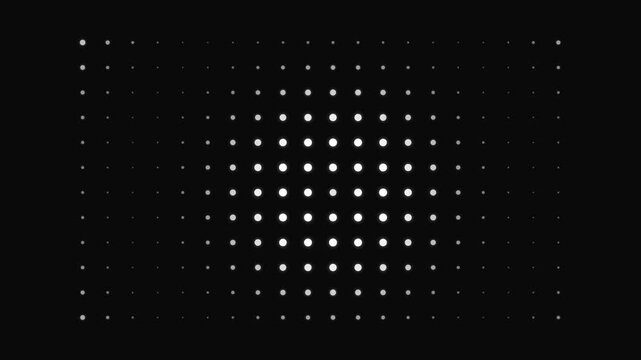 Abstract monochrome pattern of white dots arranged in a structured grid