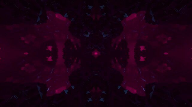 3D illustration of a VJ loop futuristic colorful neon spiral tunnel. Glowing abstract particles moving through a seamless loop sci-fi environment. Retro 80s club music background
