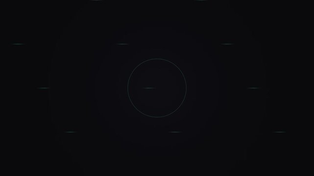 Minimalist geometric composition with a centered circle and thin radial lines