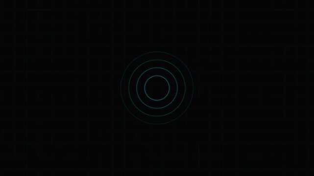 Abstract teal glowing circular rings forming a subtle digital portal design