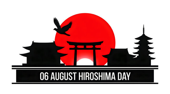 06 august hiroshima day memorial graphic