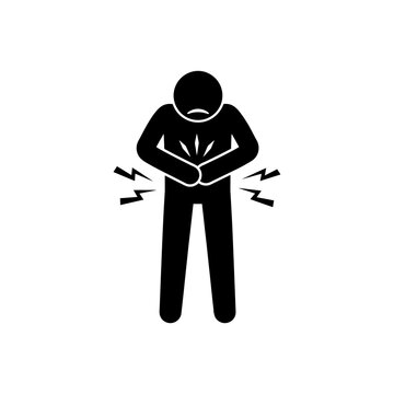 Severe Abdominal Cramp Pain Icon