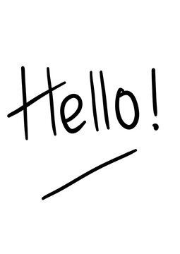 word hello cloud on a white background
