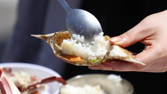 Korea blue crab cuisine soy sauce marinated ganjang gejang steamed soup rice gastronomy k food 꽃게 요리 꽃게간장게장 간장꽃게장 게장 꽃게찜 꽃게탕 꽃게등딱지비빔밥 한식 미식 식재료 수산물