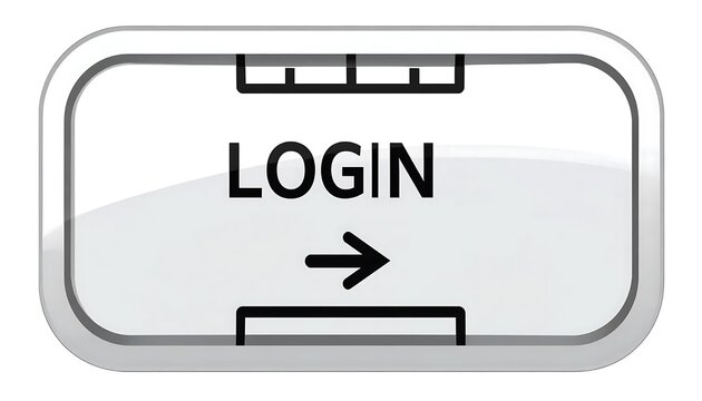 Login button icon on computer screen outline.