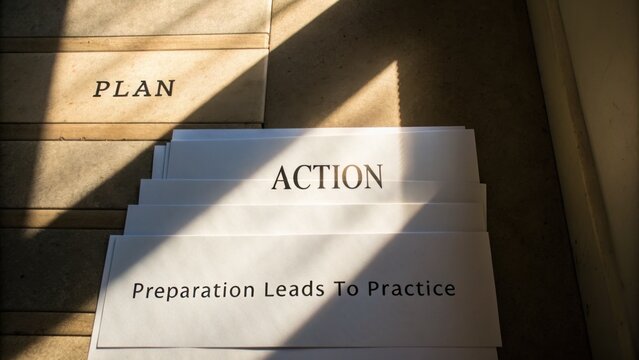 Steps To Success: Plan, Action, and Preparation For Effective Strategy Implementation in Professional Environment