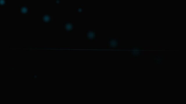 Minimalist digital chart visualization with blue glowing data points on black