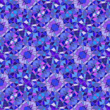 kaleidoscope-inspired repeat pattern, geometric textile pattern, sparkling stained glass-like seamless pattern