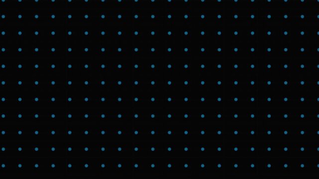 A repeating grid pattern of soft blue glowing dots on a dark background