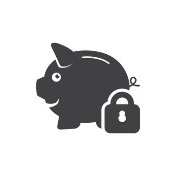 Piggy bank icon. Piggy bank savings icon. Vector illustration.