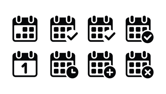 Planning ,schedule and reservation check mark icon of calendar.