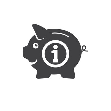 Piggy bank icon. Piggy bank savings icon. Vector illustration.