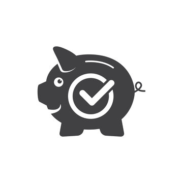 Piggy bank icon. Piggy bank savings icon. Vector illustration.